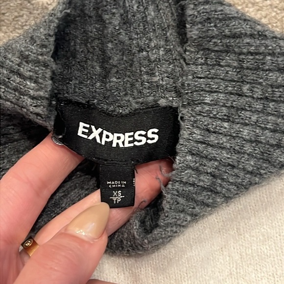 Express Mock Neck Striped Sweater - Picture 3 of 11